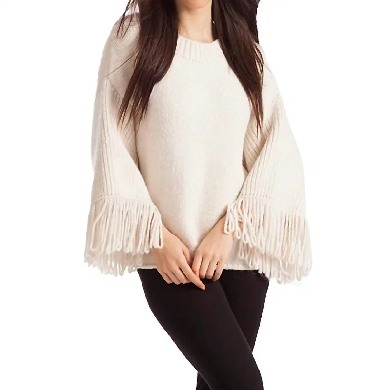 Thermal Knit TopsAmia Ribbed V-Neck Sweater In Ivory