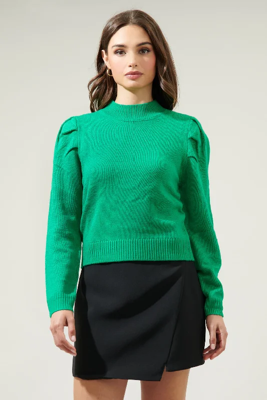 Cashmere Knit TopsClaire Charmer Puff Sleeve Sweater