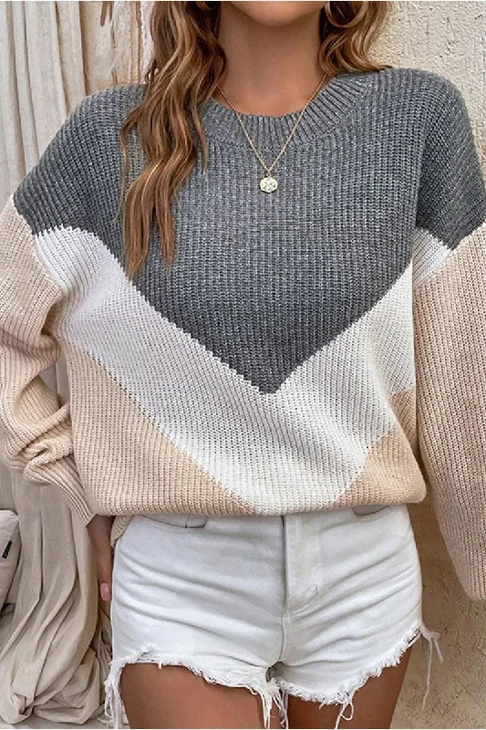 Winter Knit TopsKNITWEAR ROUND NECK LONGSLEEVE SWEATER