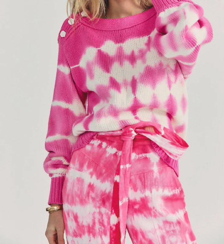 Streetwear Knit TopsGallantin Pullover In Hibiscus Hand Dye