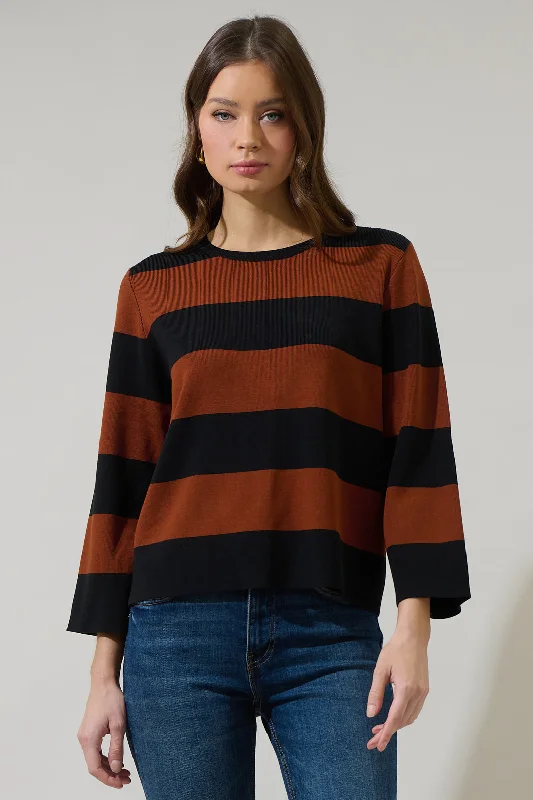 Camping Knit TopsGary Striped Long Sleeve Sweater