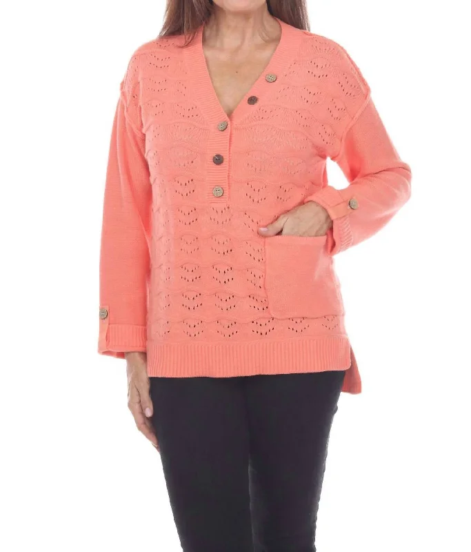 Thermal Knit TopsInfinity Pullover In Blush