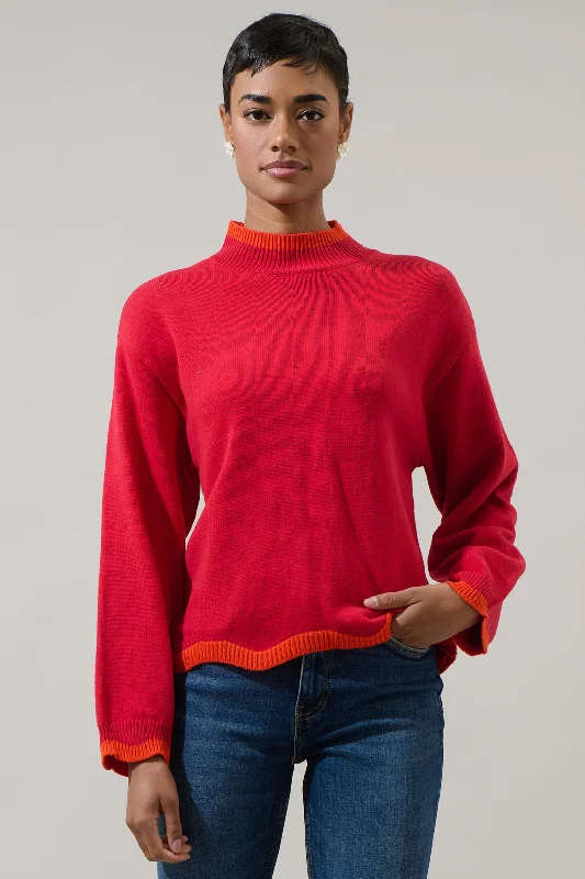 Artist Knit TopsMacie Jane Mock Neck Sweater