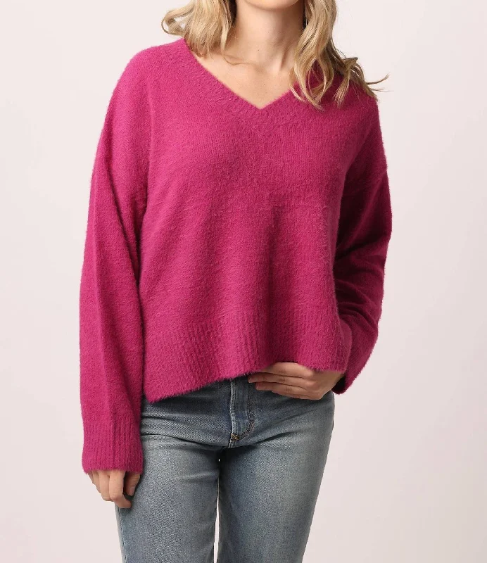 Artist Knit TopsMargarita Sweater in Fuchsia