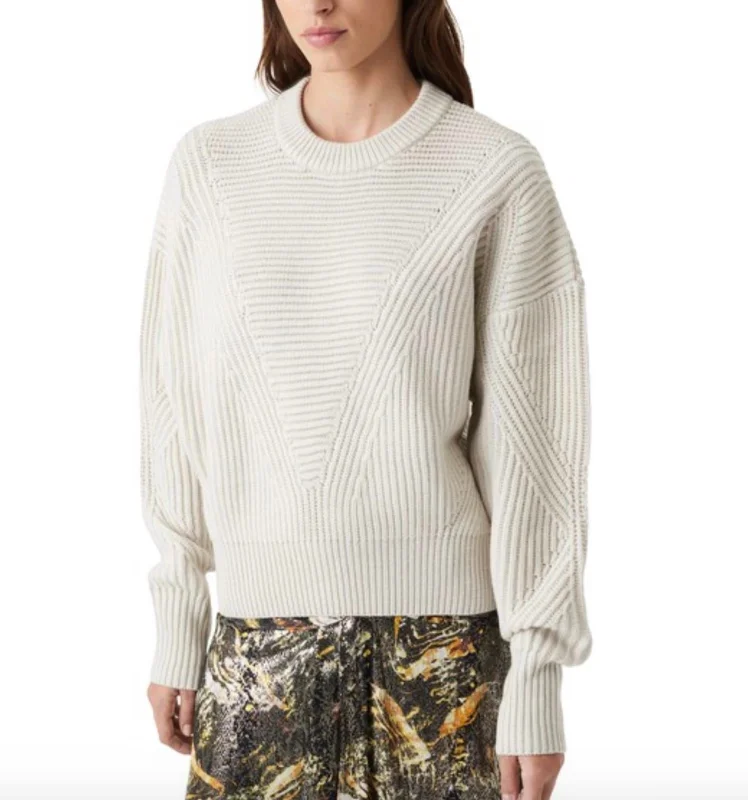 Festival Knit TopsMona Pullover In Clear Beige