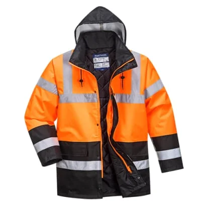 Hooded JacketsHi Vis 2 Tone Waterproof Jacket Class 3 High Viz RIS 3279 Portwest S467