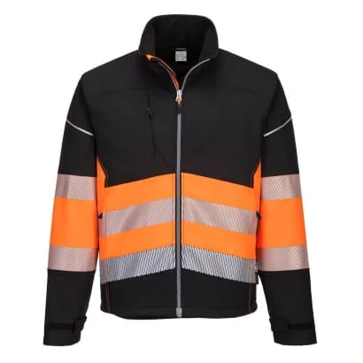 Glitter JacketsPW3 Hi Vis Softshell Work Jacket Segmented Hi Viz Class 1 Portwest PW375