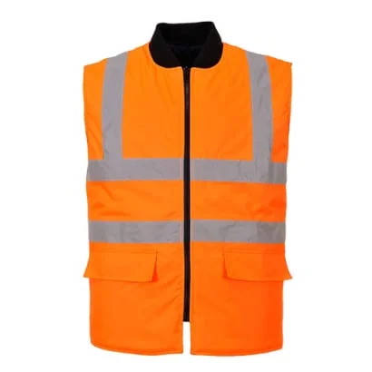 Corduroy JacketsHi Viz Interactive reversible Hi-Vis Bodywarmer/Gilet Portwest Rail RIS 3279 - S469