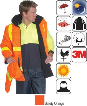 Sports Team JacketsHuski - Roads Hi-Visibility 2 in 1 Waterproof Jacket (Orange) 918155