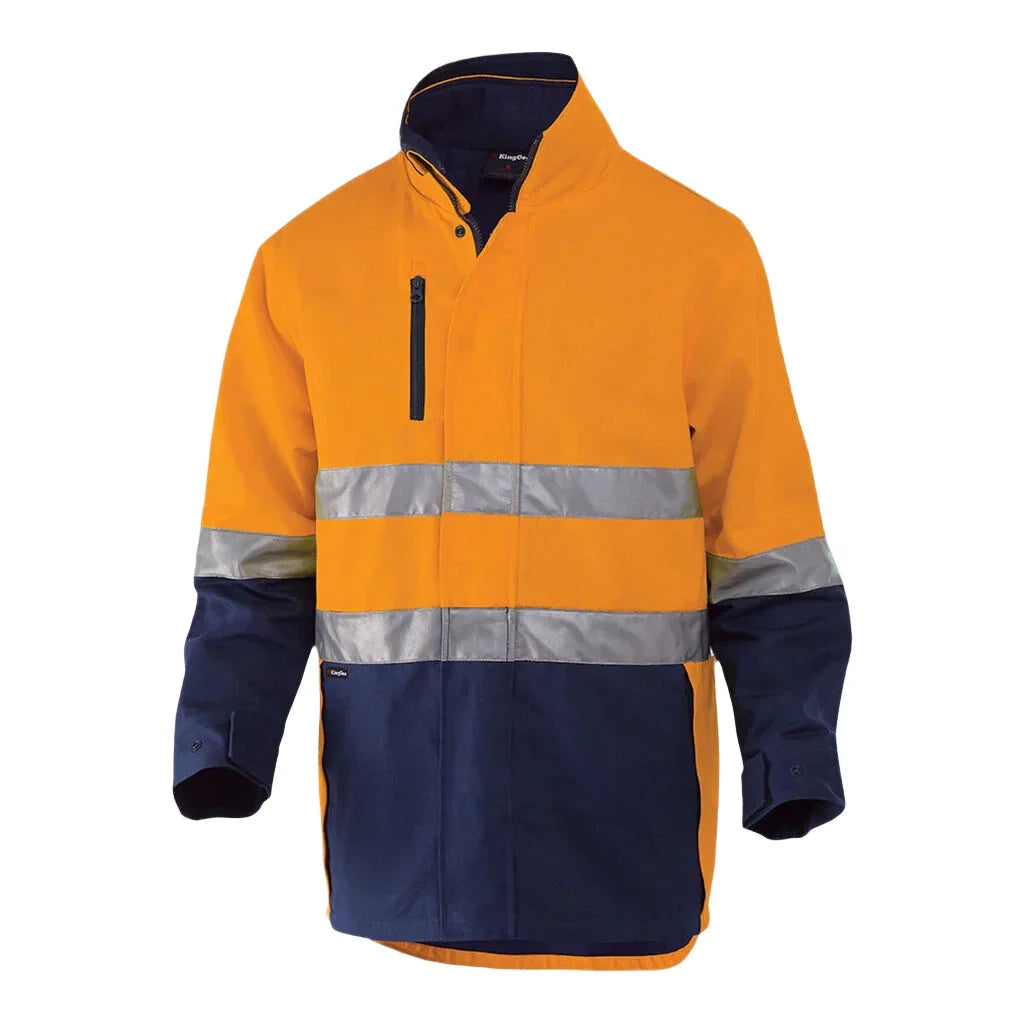 Varsity JacketsKing Gee Originals 3 in 1 Hi-Vis Cotton Drill Reflective Work Jacket (K55400)