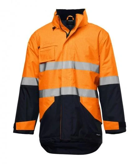 Rain JacketsKing Gee Hi-Vis Anti Static Waterproof Reflective Work Jacket (K55035)