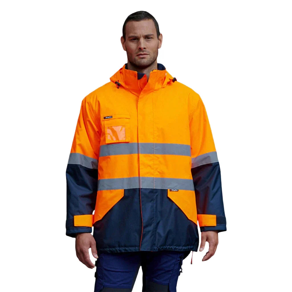 Button-Up JacketsKing Gee Originals Waterproof Hi-Vis Reflective Lightweight Jacket (K55200)