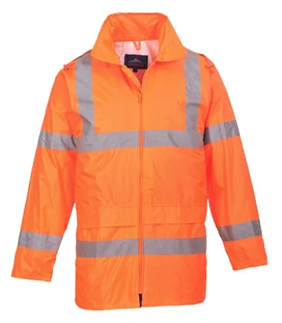 Fleece JacketsLightweight Foul Weather Hi-Vis Waterproof Budget Rain Jacket Portwest H440