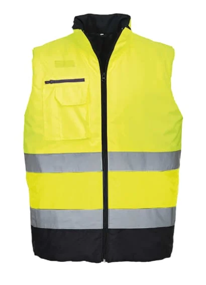 Waterproof JacketsPortwest Hi Vis 2-Tone Body-warmer /Gilet Water Resistant - S267