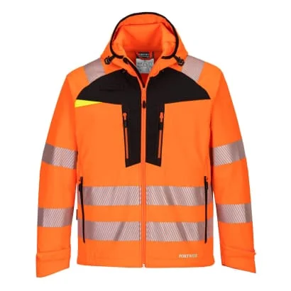 Ribbed Cuff JacketsDX4 High Visibility Waterproof Softshell Jacket DX475 Portwest