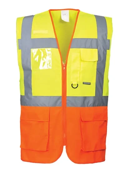 Ruffled JacketsPortwest Hi Viz Prague Zipped Executive 2 tone Vest - S376