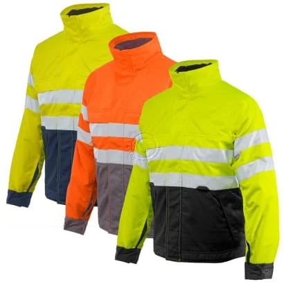 Thermal JacketsHigh Visibility Projob Insulated Work Jacket with Collar Zip Class 3 - 646407