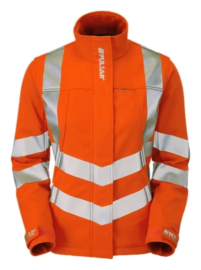 WindbreakersPULSAR Rail Ladies Hi-Vis Soft Shell Jacket-PR707