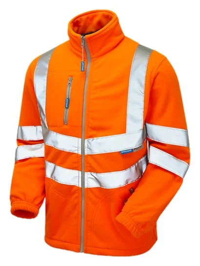 Sherpa JacketsPULSAR Rail Spec Polar Fleece Orange Hi Vis Fleece Jacket-PR508