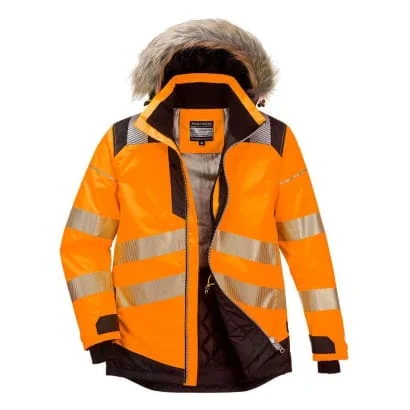 Bomber JacketsPW3 Hi Vis Winter Warm waterproof Parka Jacket RIS3279 Portwest PW369