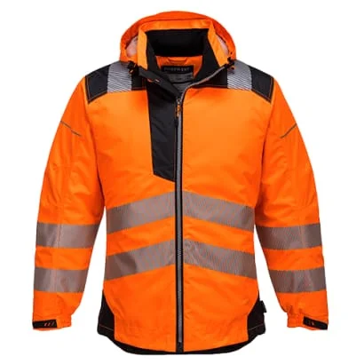 Reflective JacketsPW3 Waterproof Vision Segmented Hi Vis Winter Jacket RIS 3279 Portwest T400