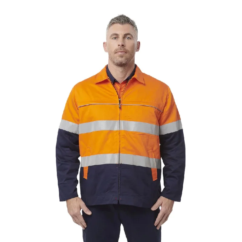 Hemp JacketsKing Gee Originals Hi-Vis Reflective Cotton Drill Work Jacket (K55905)