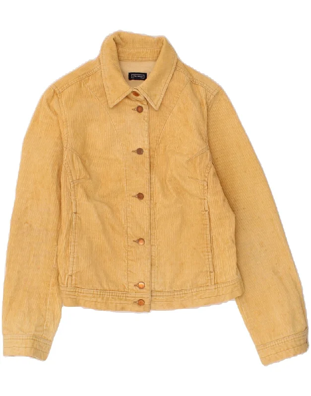 Fishing JacketsSTEFANEL Womens Crop Corduroy Jacket UK 10 Small Yellow Cotton