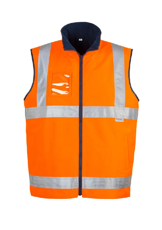 Leather-Paneled JacketsSyzmik Mens Hi Vis Lightweight Waterproof Vest (ZV358)