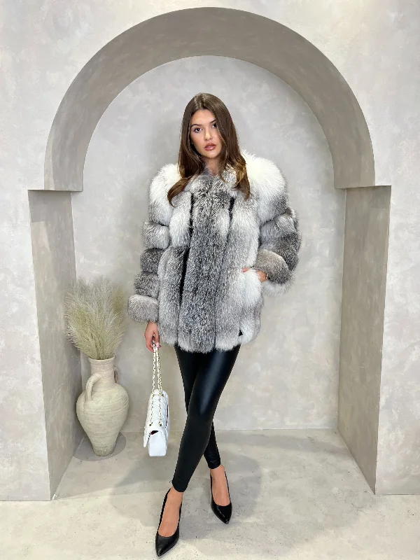 Work JacketsTwo Tone Luxury mid Length Fur