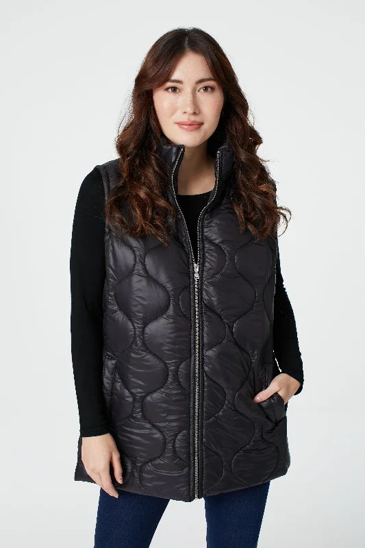 Leather-Paneled JacketsQuilted Sleeveless Gilet Vest