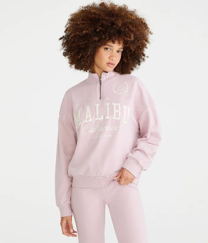 Striped SweatshirtsAeropostale Malibu Sports Quarter-Zip Sweatshirt