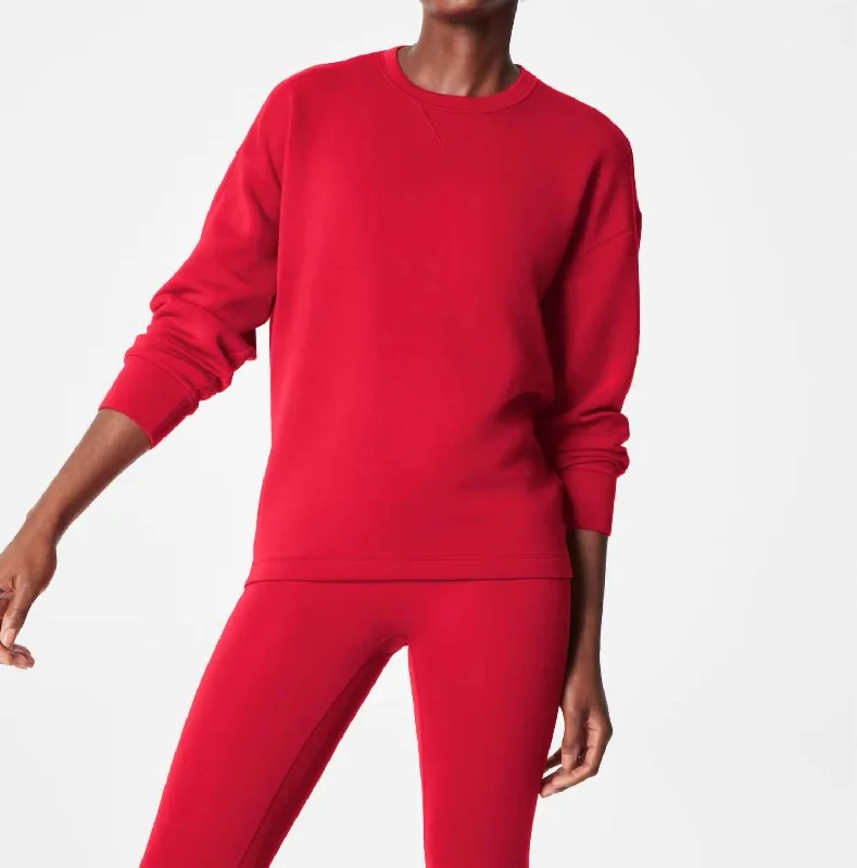 Ski SweatshirtsAiressential Long Crew Sweatshirt In Red