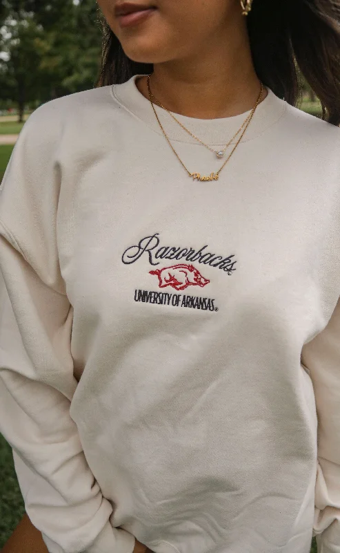 Waterproof Hoodiesarkansas razorbacks embroidered sweatshirt