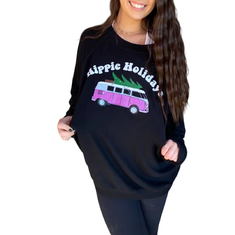 Limited Edition HoodiesCorey Hippie Holidays Sweatshirt In Black