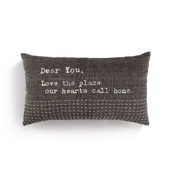 Demdaco Dear You Our Hearts Lumbar Pillow, 12x20