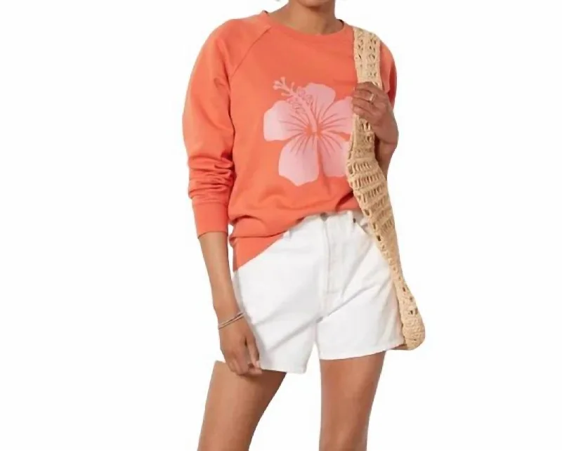 Asymmetrical HoodiesEvereve Sweatshirt In Hibiscus Orange