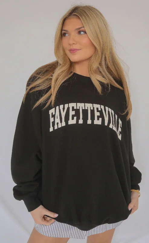 Stretch-Knit Sweatshirtsfayetteville sweatshirt - black