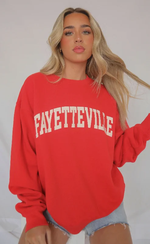 Tie-Dye Hoodiesfayetteville sweatshirt - red