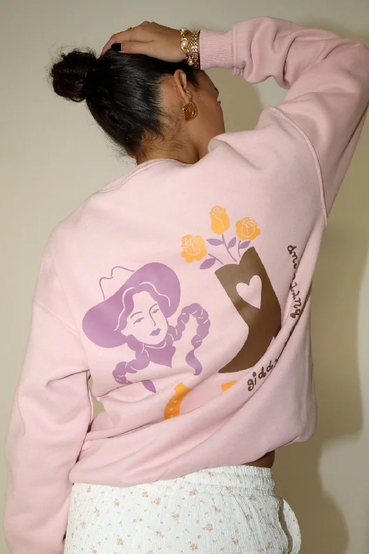 Limited Edition HoodiesGiddy Up Buttercup Light Pink Sweatshirt