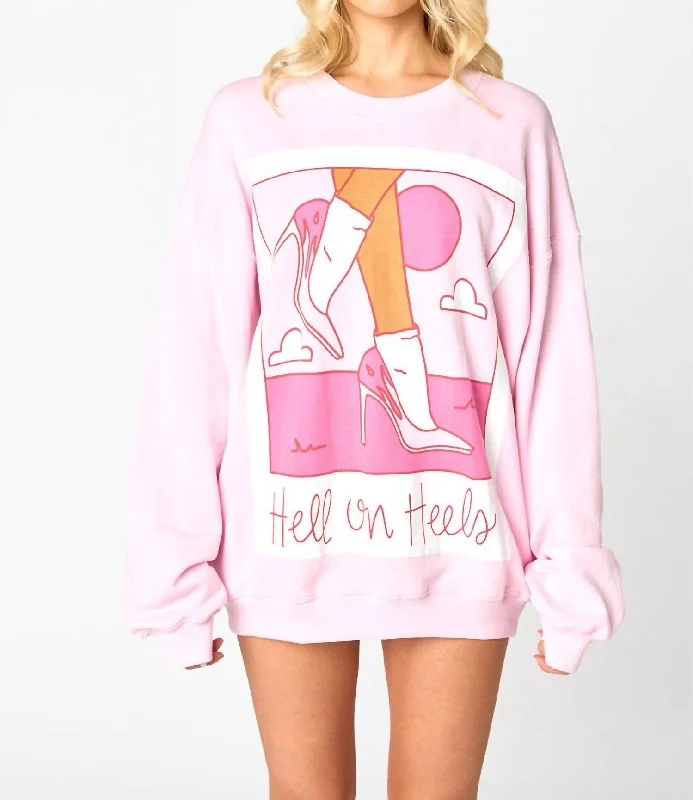 Streetwear HoodiesHell On Heels Sweatshirt In Pink