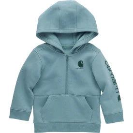 Reversible HoodiesInfant/Toddler Long Sleeve 1/2 Zip Sweatshirt - Patina