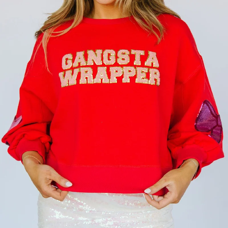 Sequined HoodiesMillie Gangsta Wrapper Sweatshirt