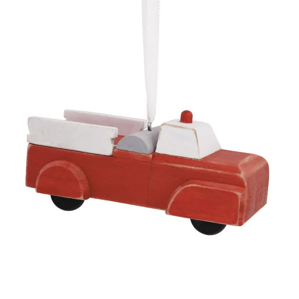 Red Fire Truck Wood Hallmark Ornament