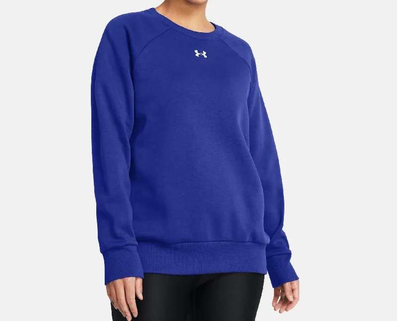 Statement HoodiesRival Fleece Crew Sweatshirt In Royal Blue/white