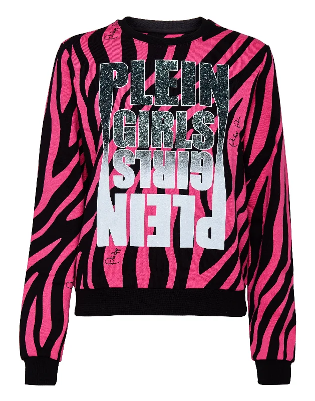 Leather-Paneled SweatshirtsSweatshirt LS Zebra