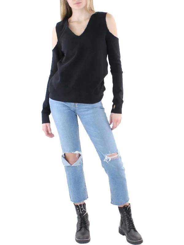 Cashmere HoodiesWomens Cut Out Destroyed Sweatshirt