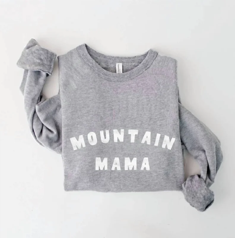 Sleep HoodiesWomen's Mountain Mama Graphic Sweatshirt In Athletic Heather