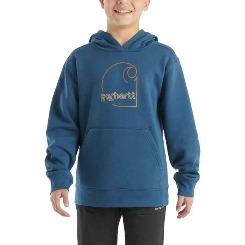 Recycled Fabric HoodiesYouth Long Sleeve Graphic Sweatshirt