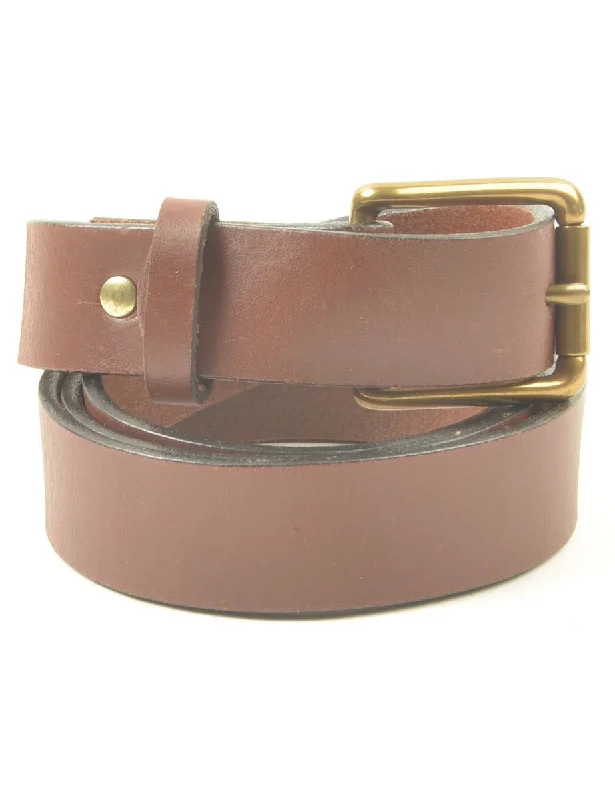 Cotton T-ShirtsLeather Brown Belt - M