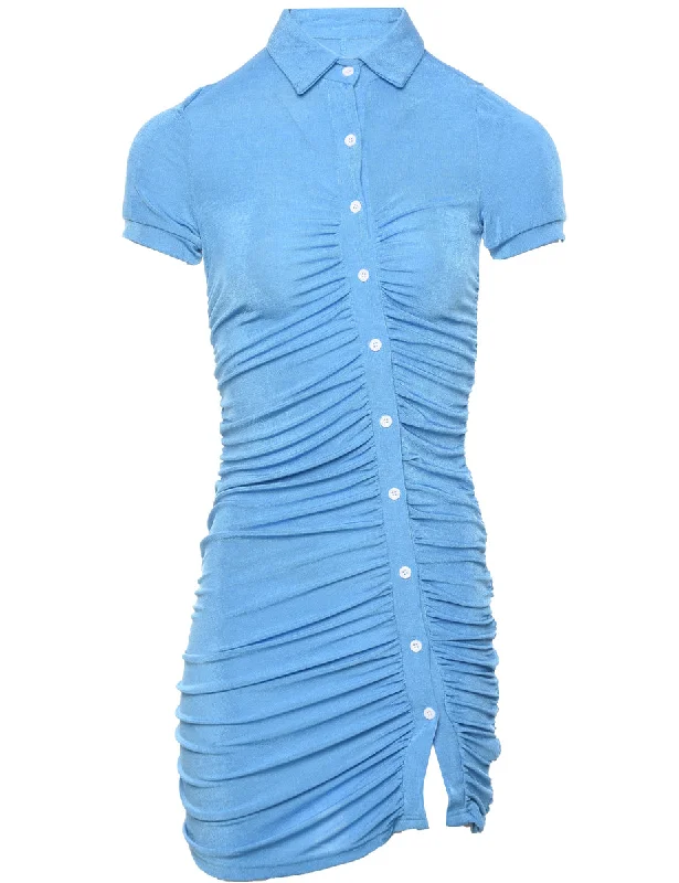 Off-Shoulder T-ShirtsLight Blue Bodycon Dress - XS